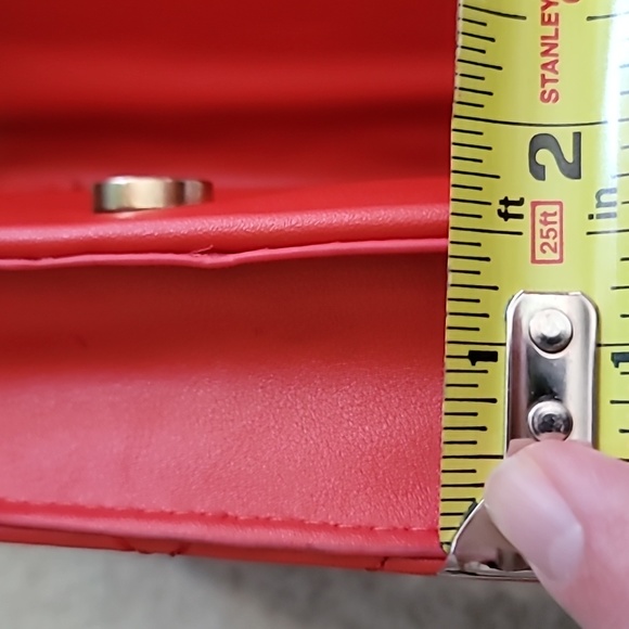 bebe sophia crossbody purse coral front flap w magnetic closure detachable strap - Picture 9 of 11